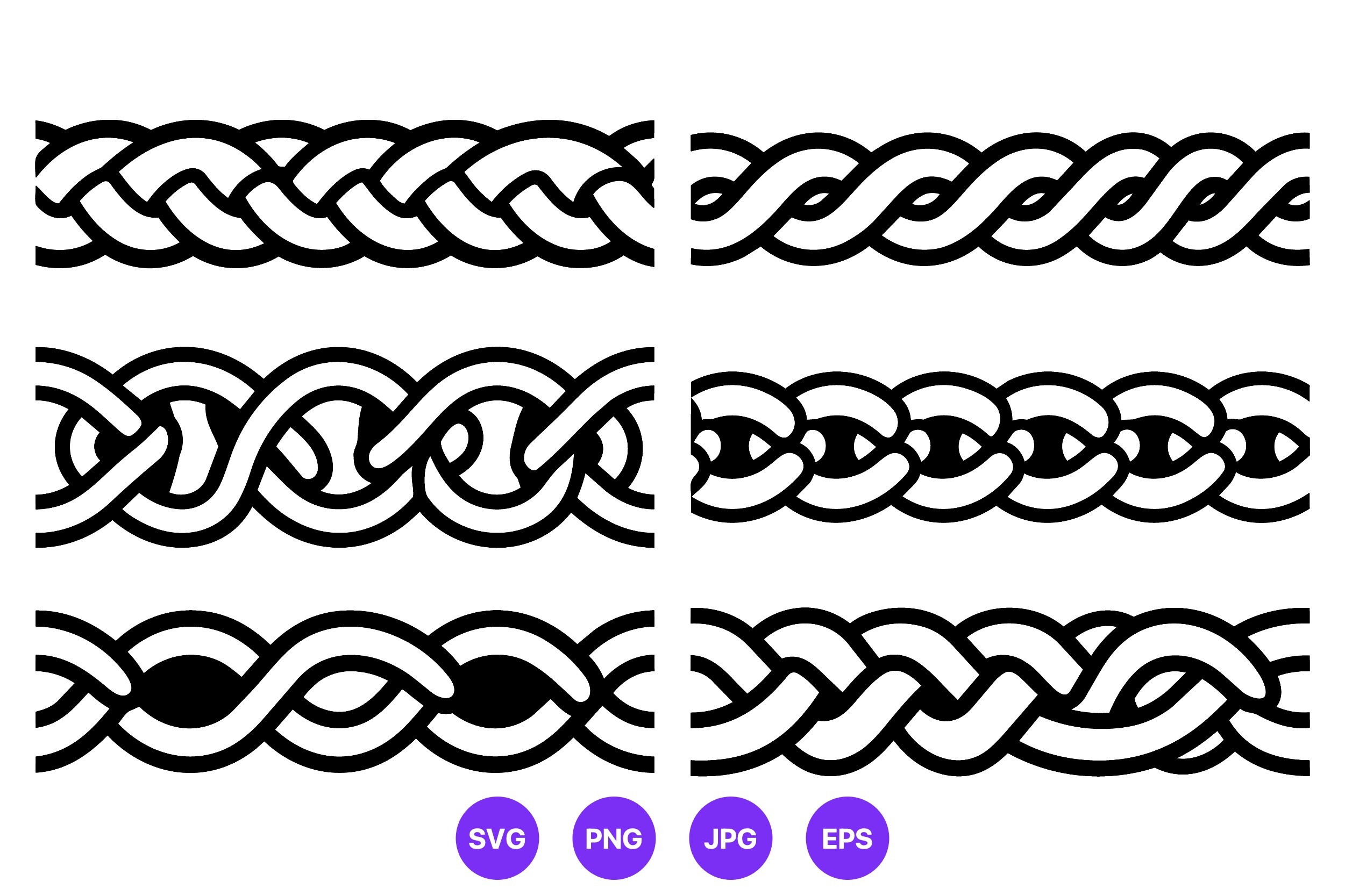 Celtic Knot Borders Black and White