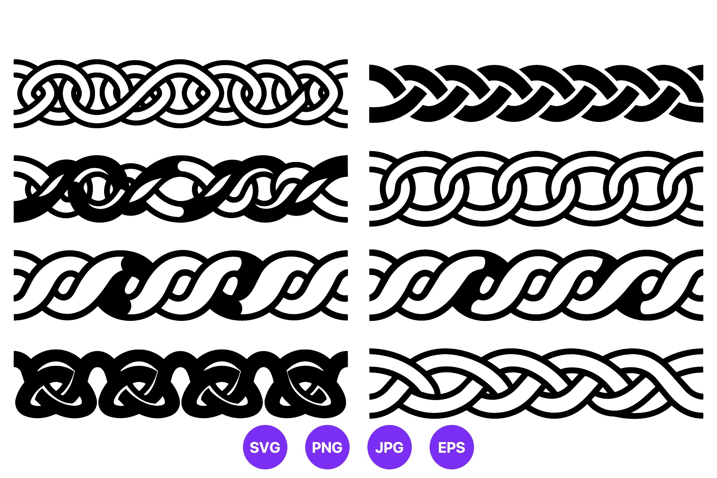 Celtic Knot Borders Vector Art