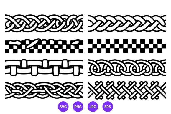 Celtic Knot Checkerboard Chain Borders