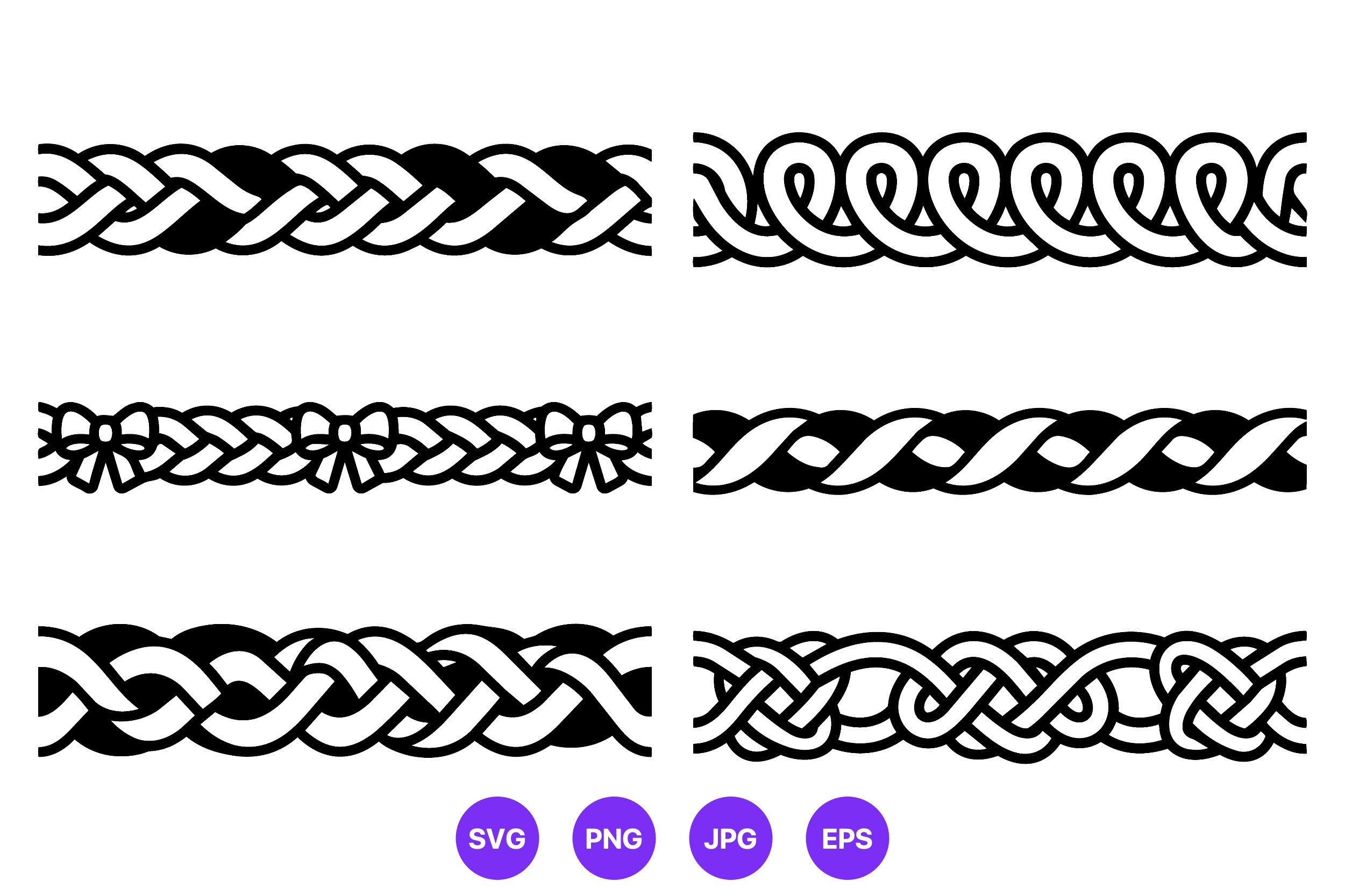 Celtic Knot Black White Border Vector