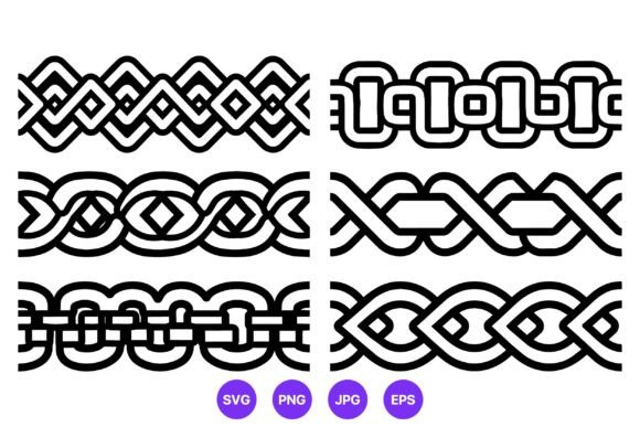 Celtic Knotwork Borders Vector Art