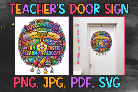 Customize B2S Teacher Welcome Door Sign