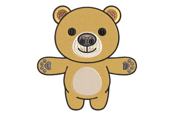 Cute Teddy Bear Embroidery Design
