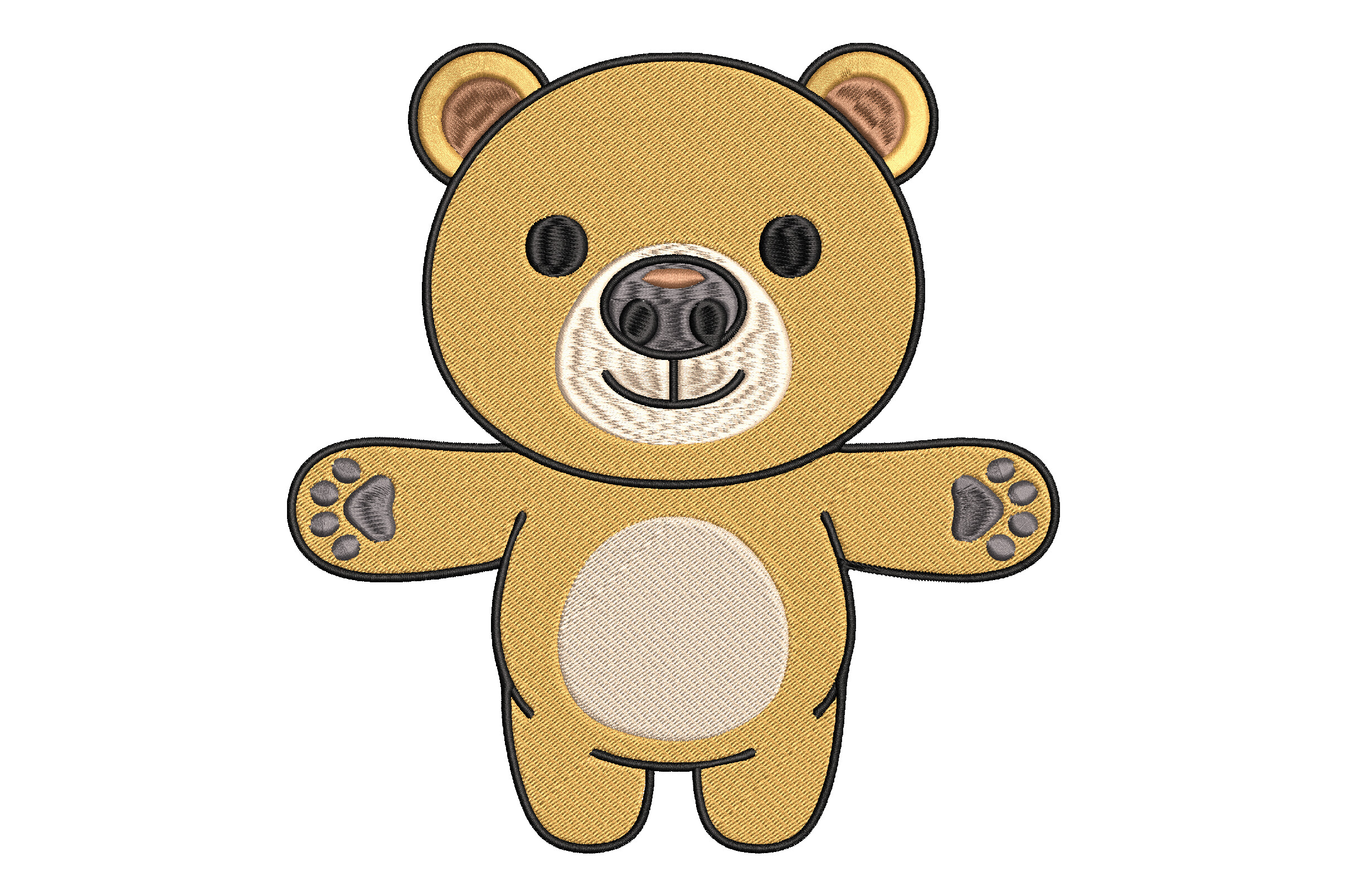 Cute Teddy Bear Embroidery Design