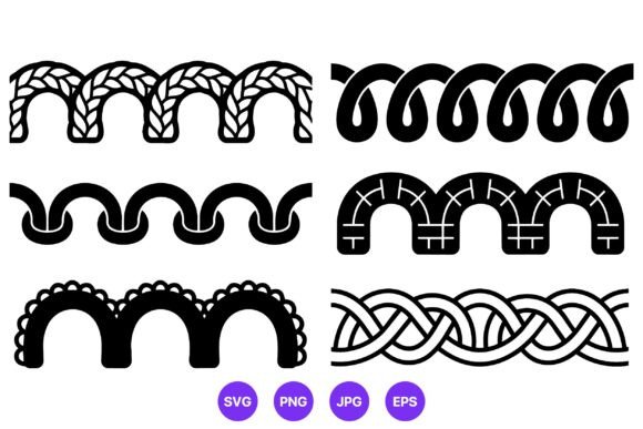 Decorative Black Border Vector Patterns