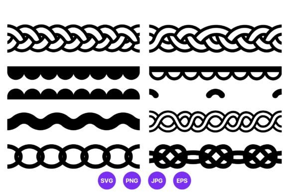 Decorative Black and White Border