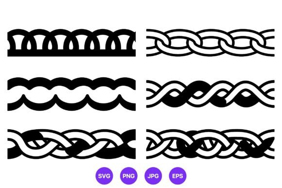 Decorative Chain Border Vector Patterns