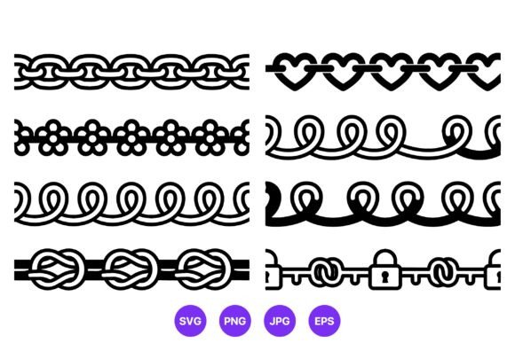 Decorative Chain Borders Vector