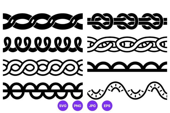 Decorative Chain Borders Vector