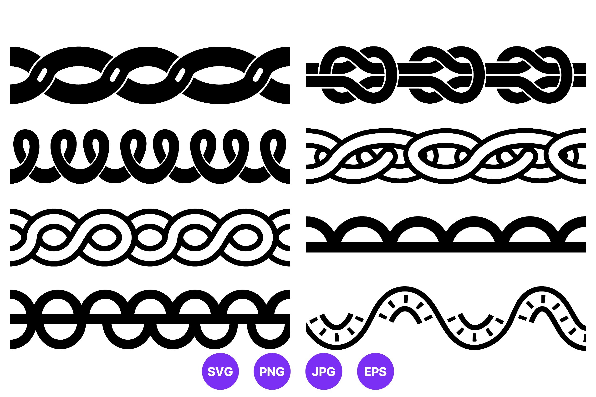 Decorative Chain Borders Vector