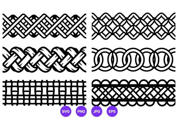 Decorative Knot Chain Border Vector Art