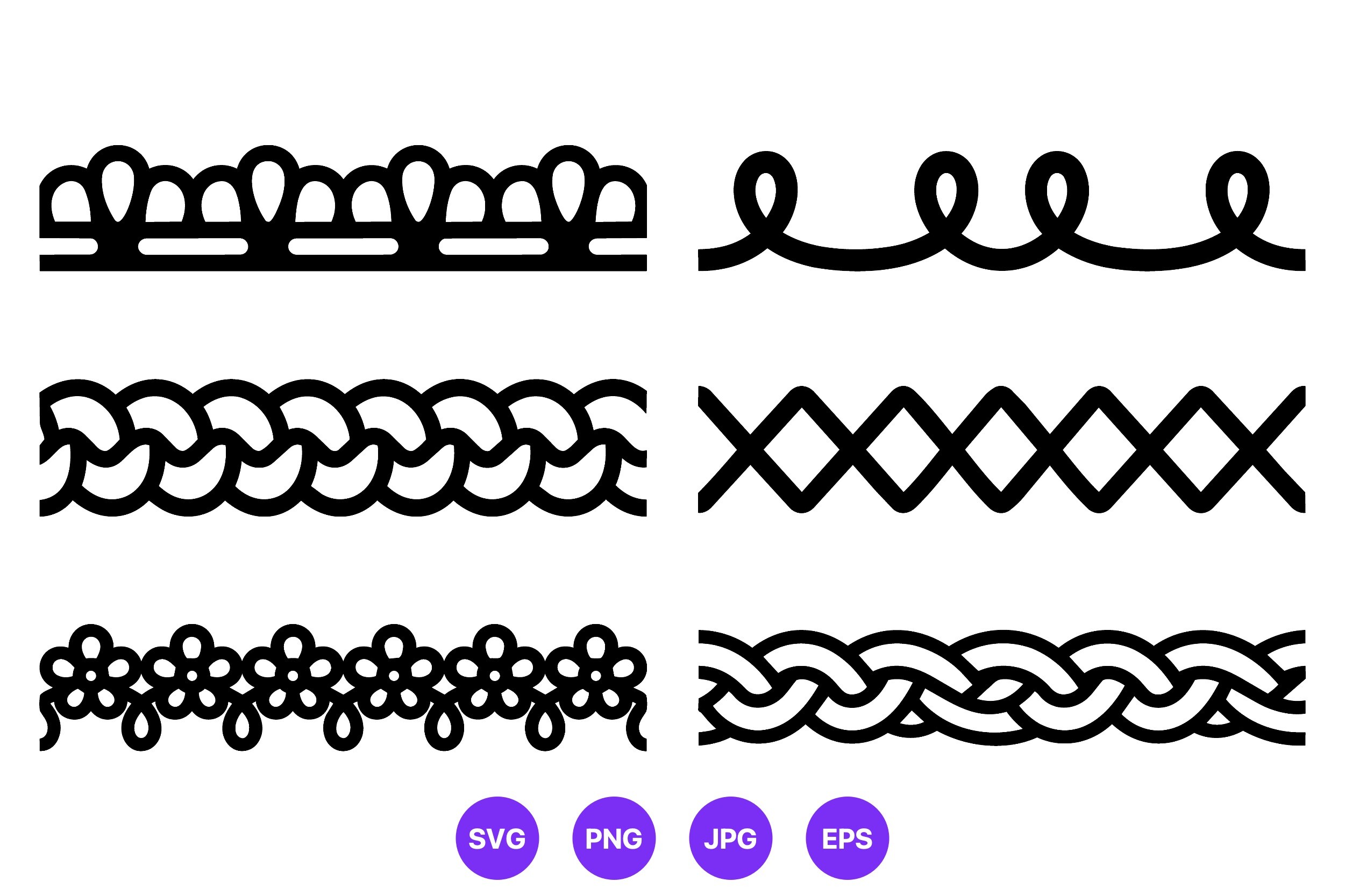 Decorative Lace and Braid Vector