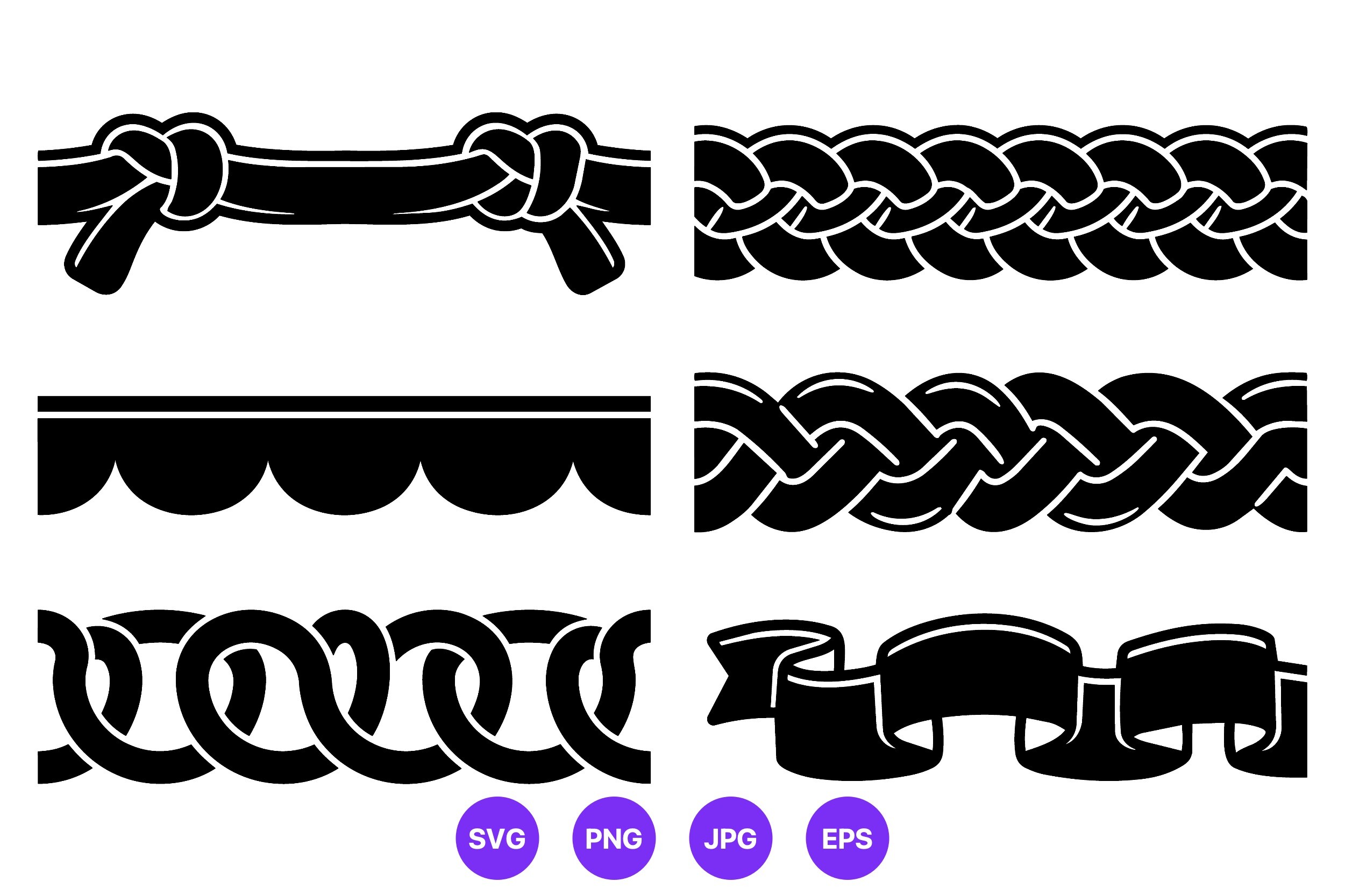 Decorative Ropes and Ribbon Vector