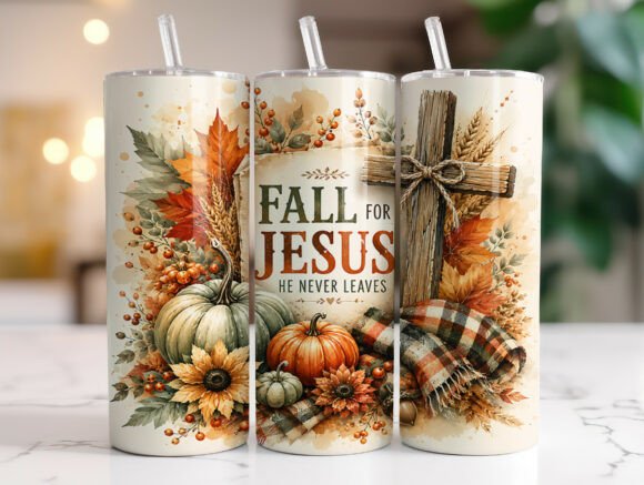 Fall for Jesus Christian Tumbler Wrap