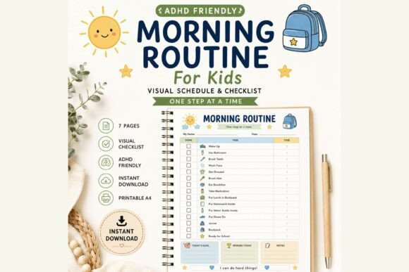 Kids ADHS Morning Routine Printable