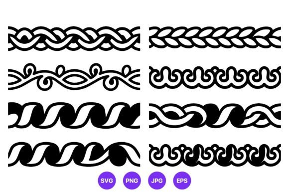 Ornamental Vector Black White Borders