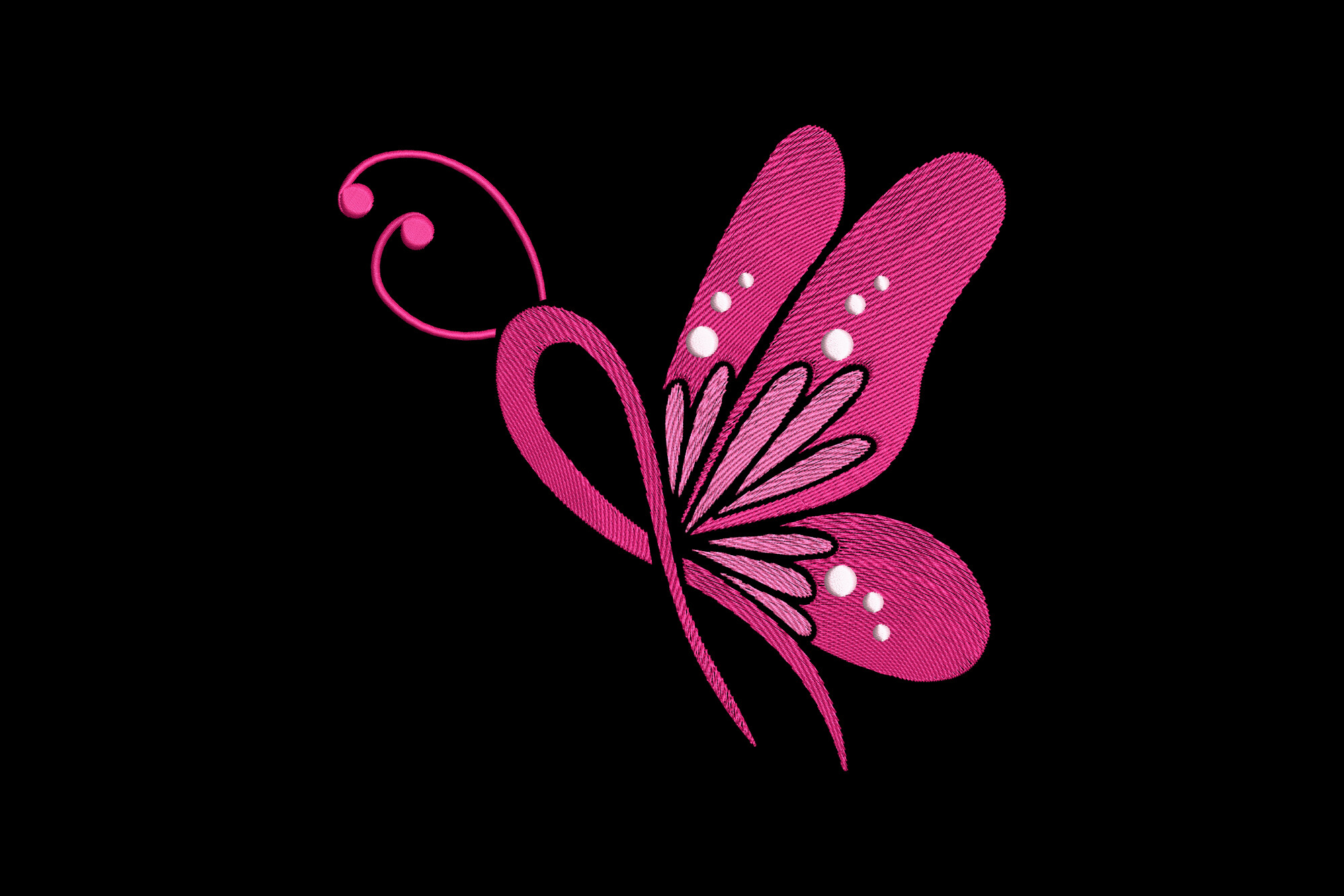 Pink Butterfly Ribbon
