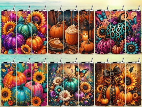 Pumpkins Fall Tumbler Wrap Bundle