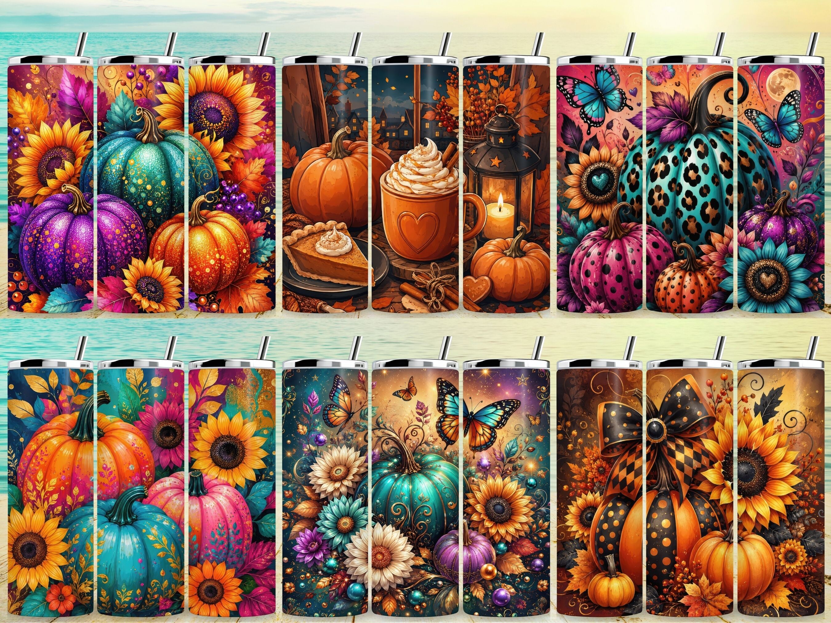 Pumpkins Fall Tumbler Wrap Bundle