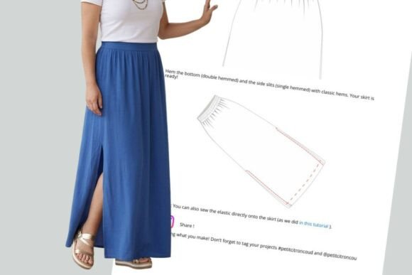 Long Skirt with Side Slits DIY