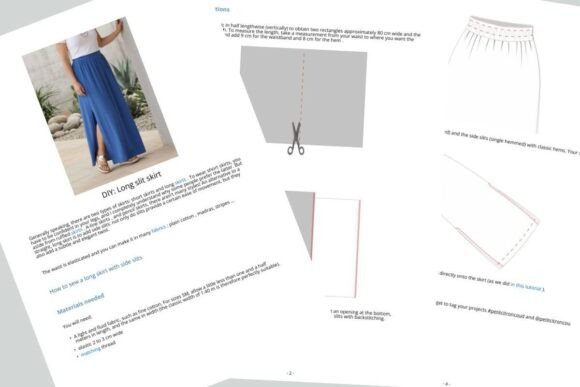Elastic Waist Long Skirt Sewing Project