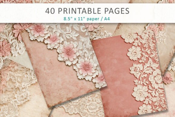 Preview of Shabby Chic Lace Digital Paper