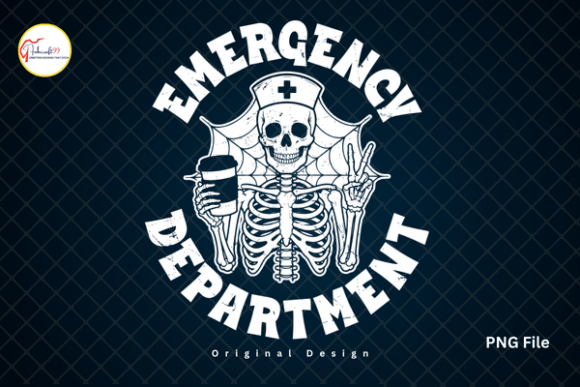 Skeleton Nurse Halloween ER Nurse PNG