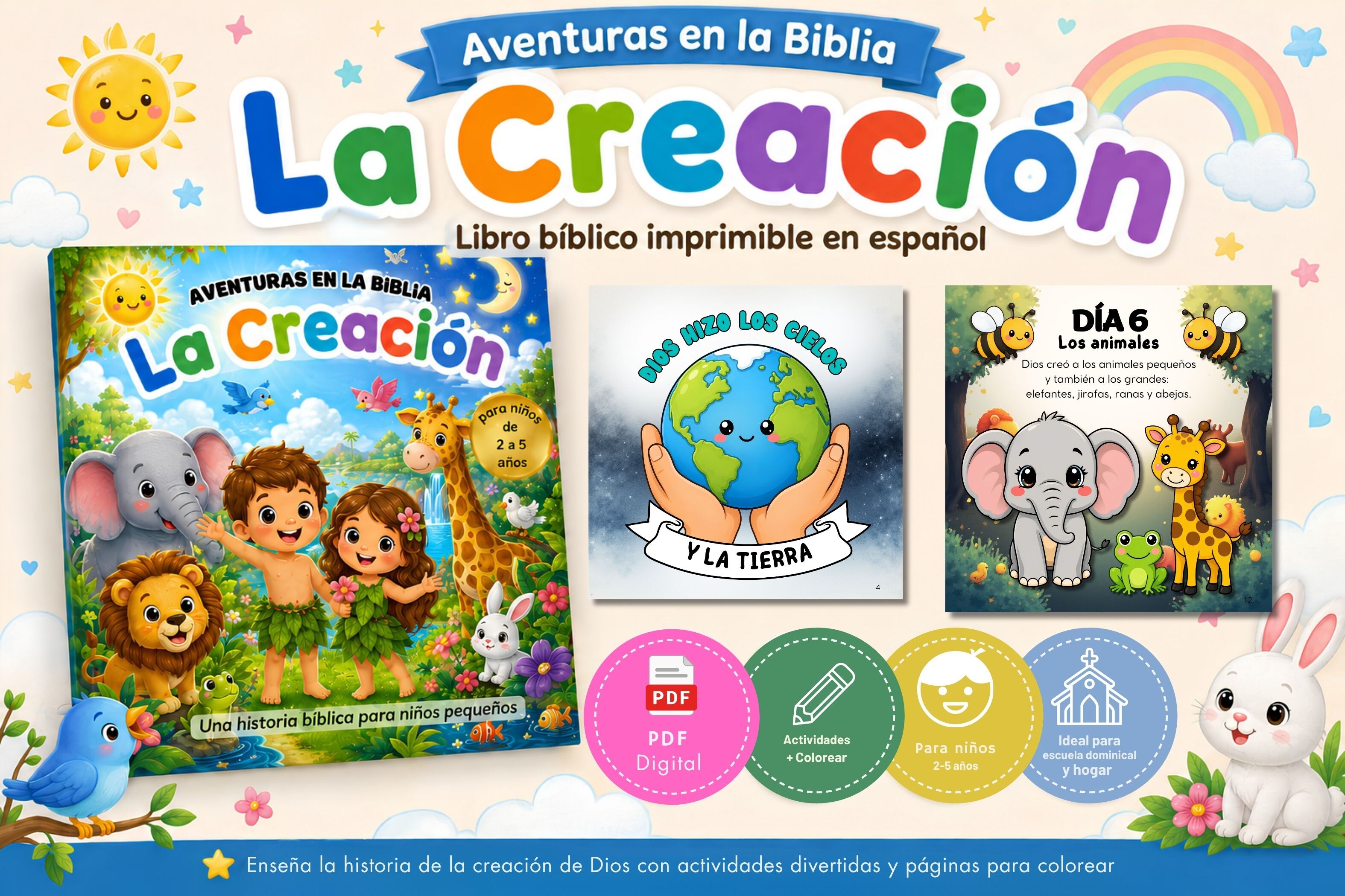 Spanish Bible Creation Printable Book