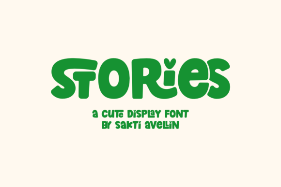Preview specimen of Stories display font
