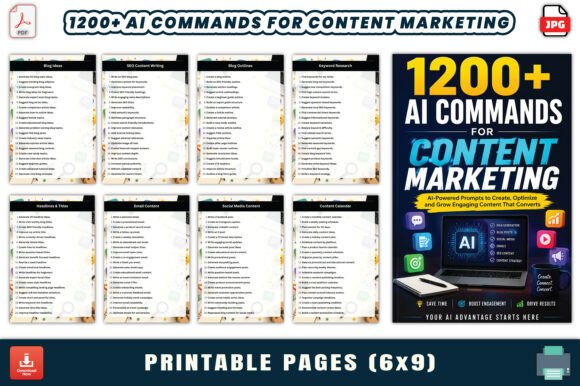 1200+ AI Commands for Content Marketing