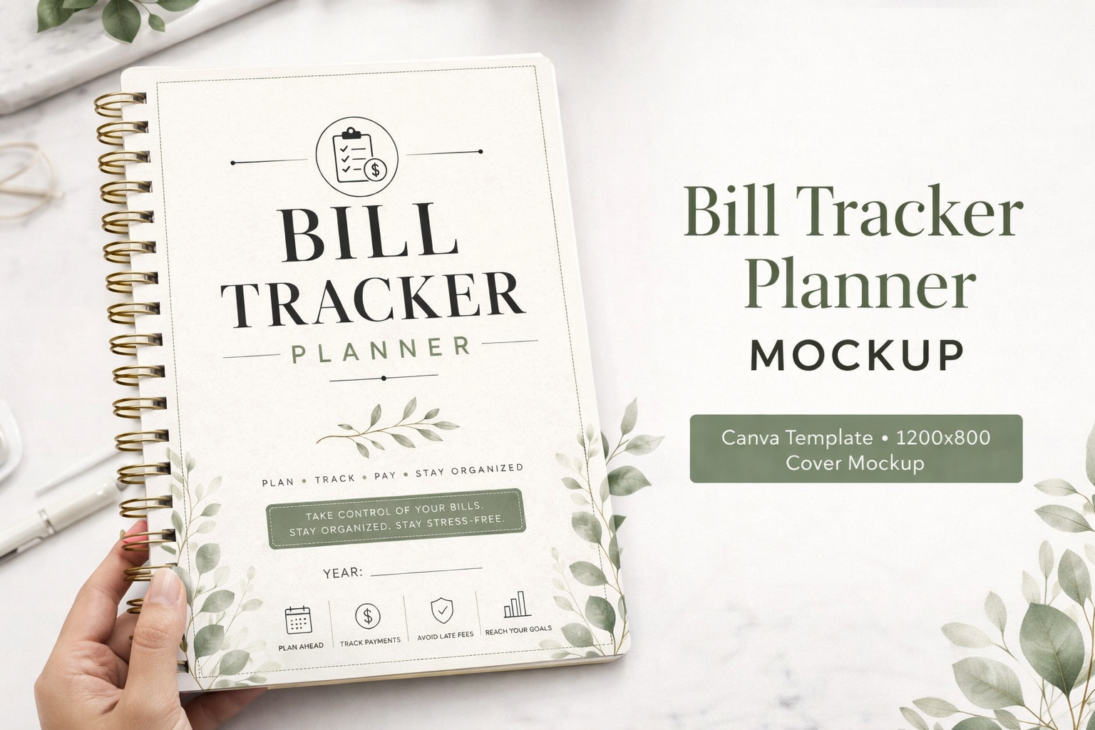 Bill Tracker Planner Canva Template