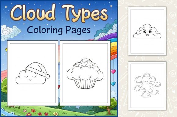Cloud Types Coloring Pages for Kids
