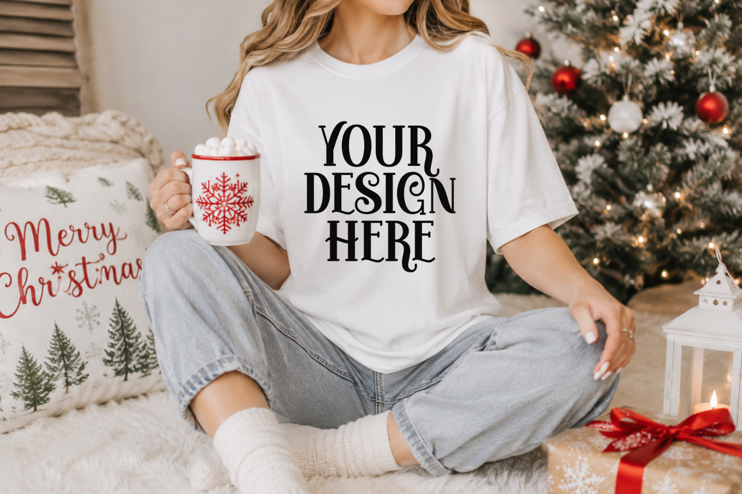Comfort Colors 1717 Christmas Mockup