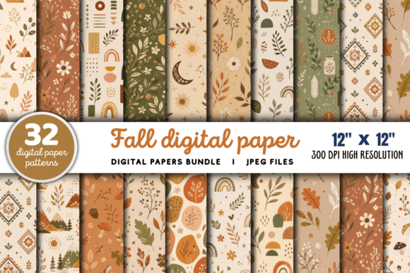 Fall Digital Paper Bundle