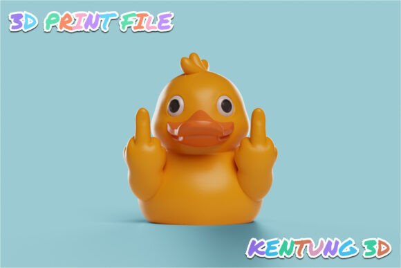 Funny Duck Figurine STL - Hilarious 3D Print Model - Image 1