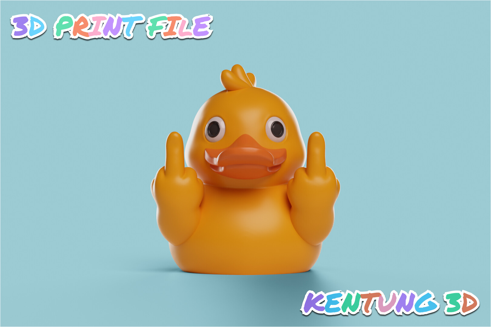 Funny Duck Figurine STL - Hilarious 3D Print Model - Image 8