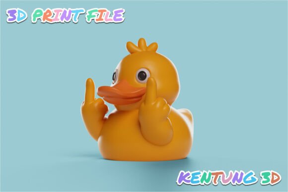 Funny Duck Figurine STL - Hilarious 3D Print Model - Image 2