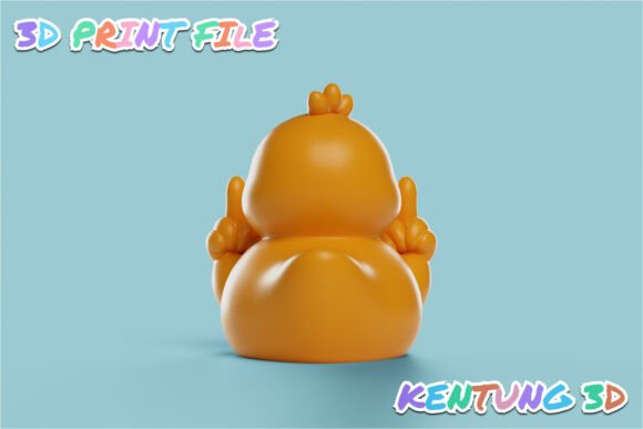 Funny Duck Figurine STL - Hilarious 3D Print Model - Image 5