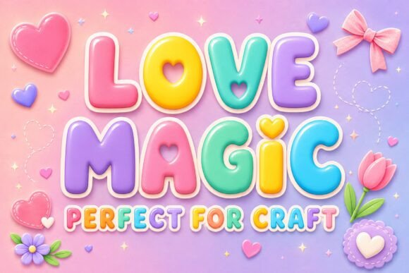 Preview specimen of Love Magic display font