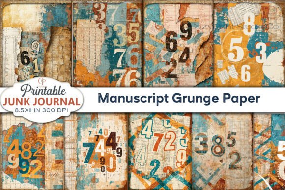 Preview of Manuscript Grunge Paper Junk Journal