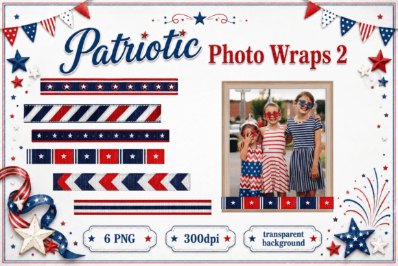 Patriotic PNG Photo Wraps 2