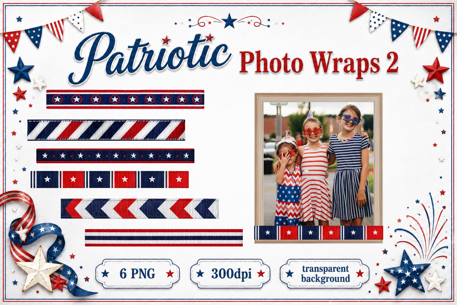 Patriotic PNG Photo Wraps 2