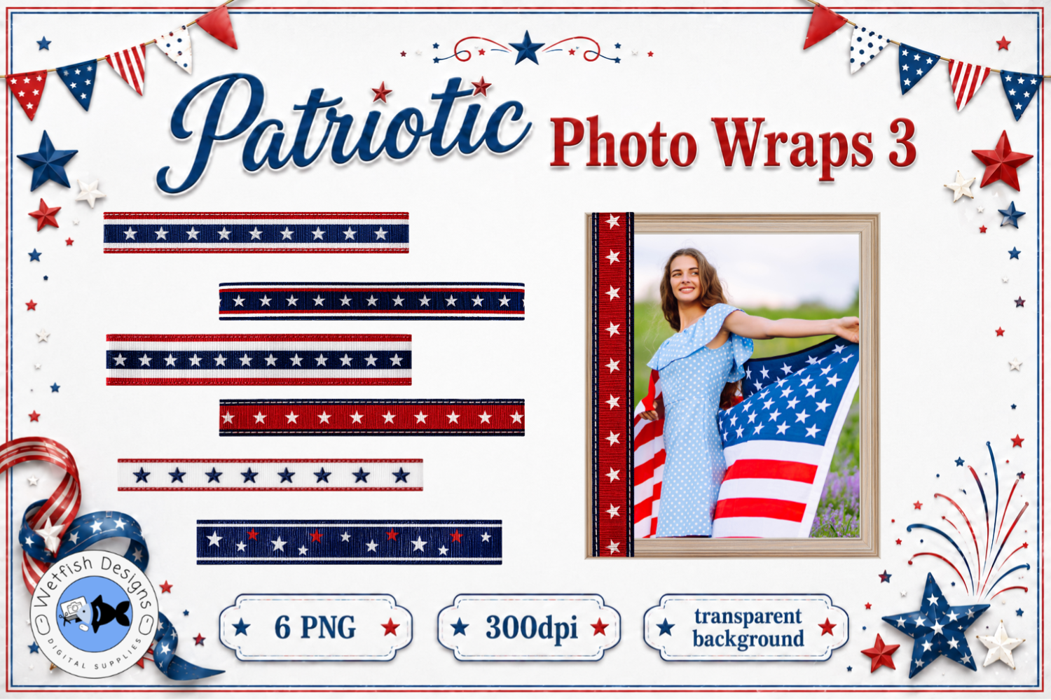 Patriotic PNG Photo Wraps 3