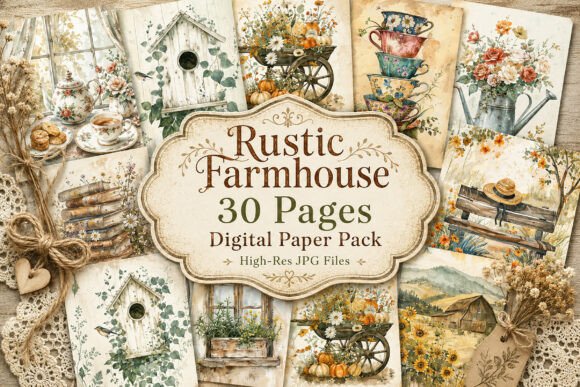 Preview of Rustic Autumn Journal Paper Collection