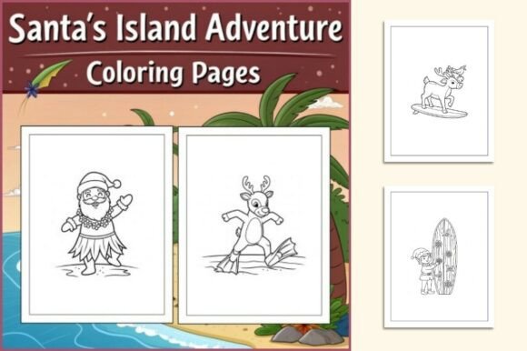 Santa's Island Adventure Coloring Pages