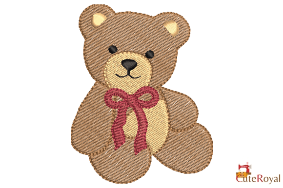 Teddy Bear with Red Bow – 6 Sizes
