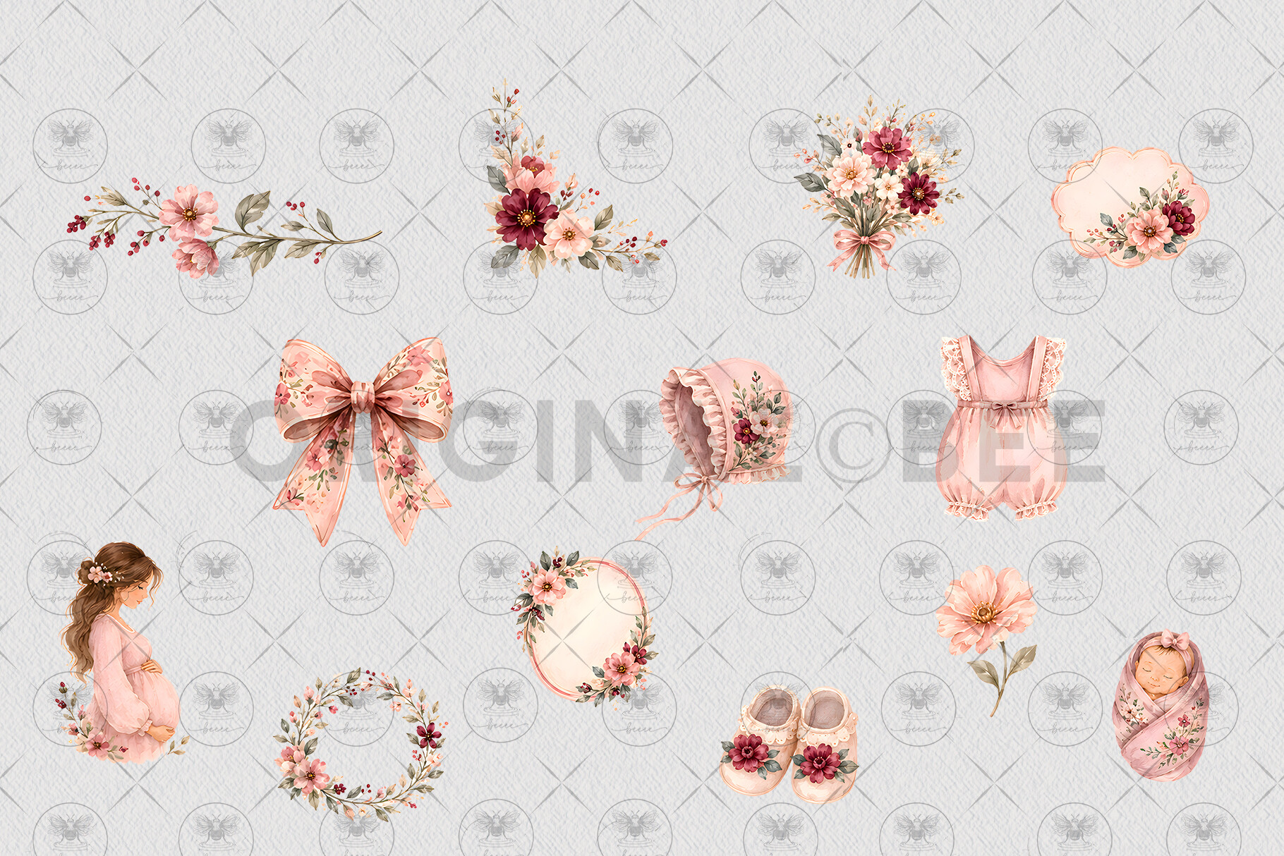 Vintage Baby Girl Clipart - photo 3
