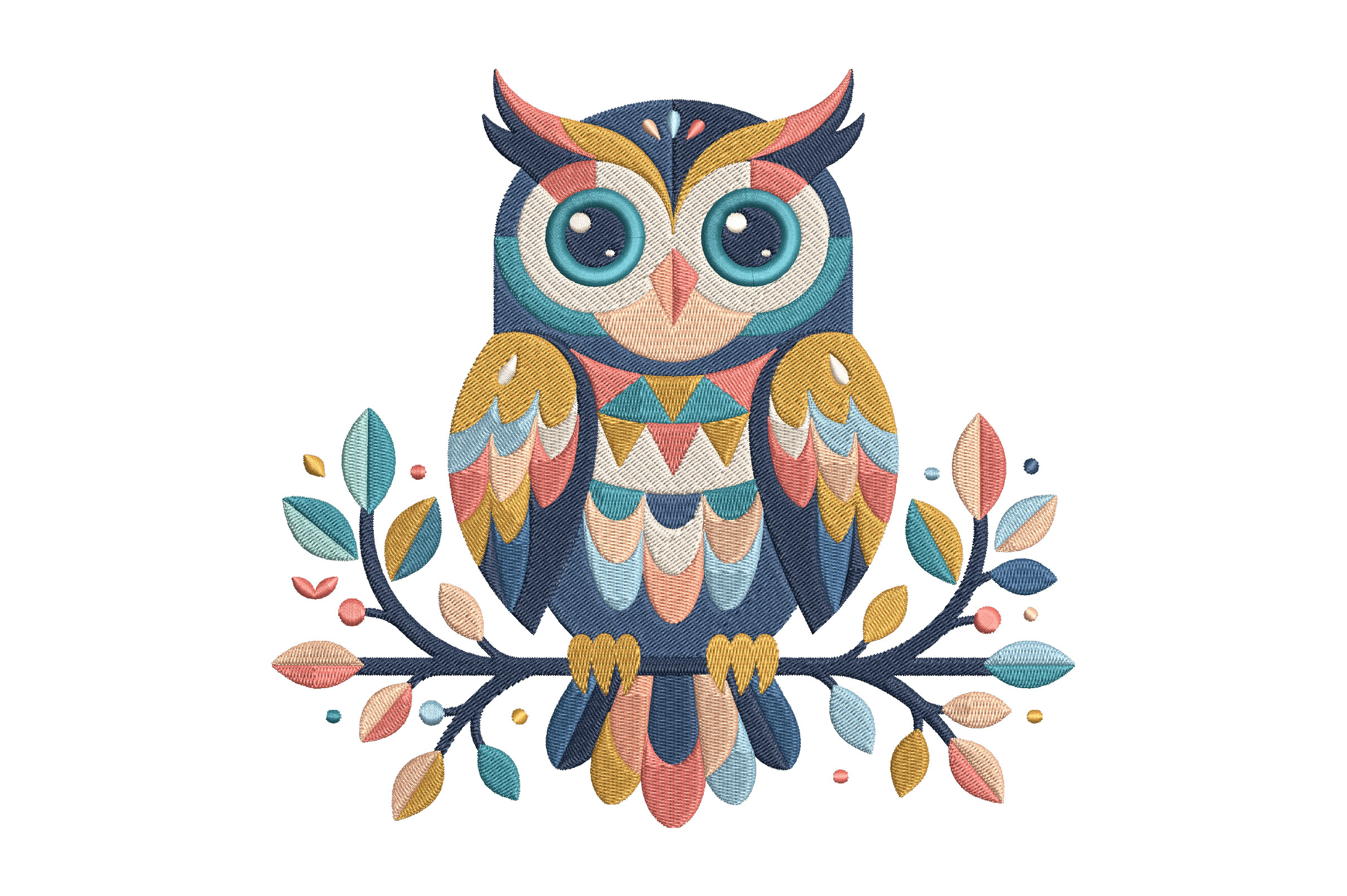 Woodland Owl Embroidery Design