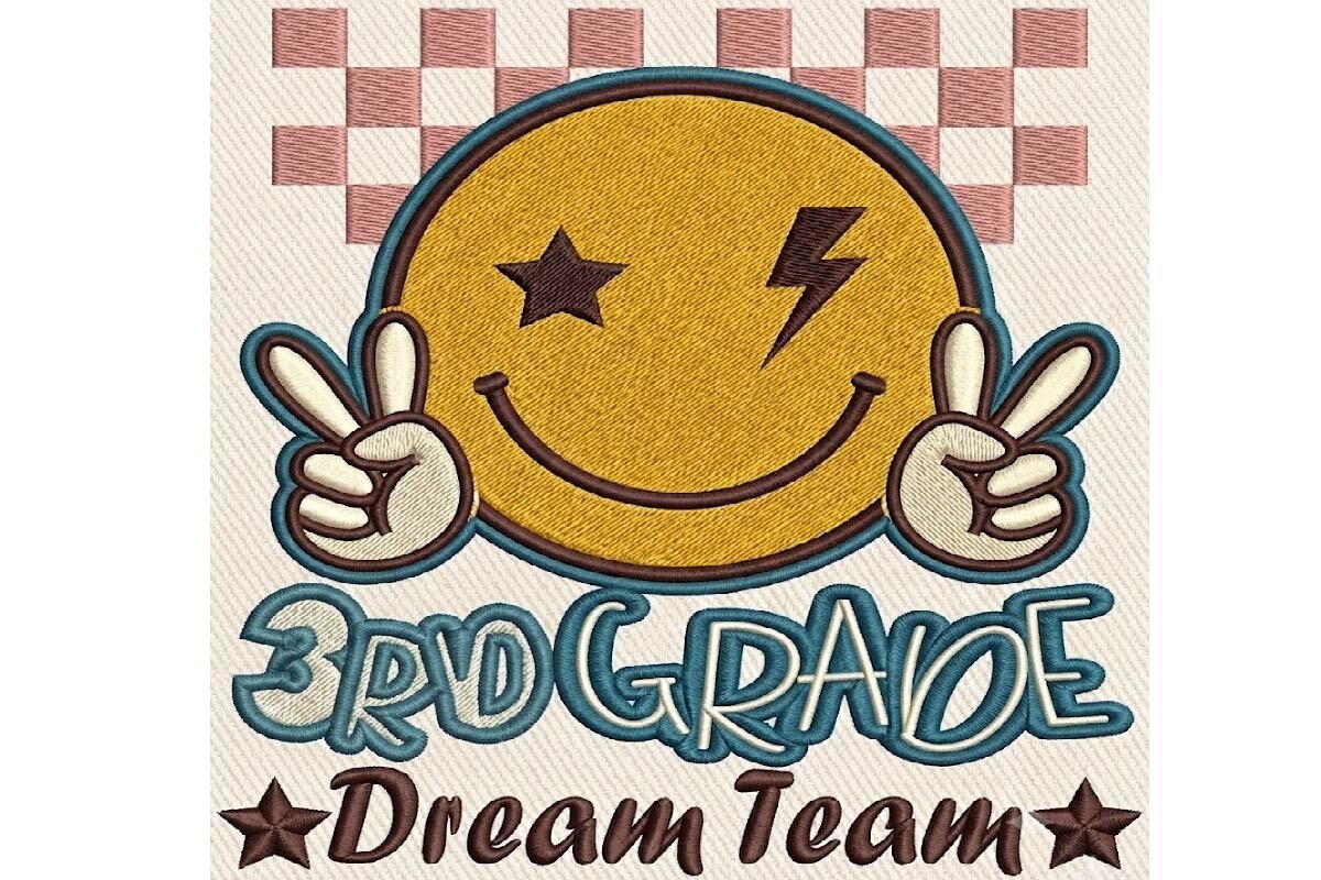 3RD Grade Team Embroidery PES,DST,EXPJEF