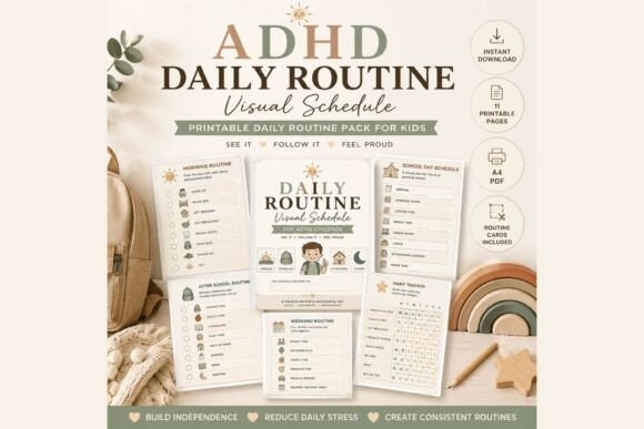 ADHD Daily Routine Printable for Kids